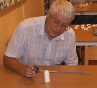Allan Ekbeg med magnetometer