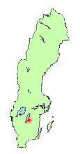 Sverigekarta med position för Norra Kärr